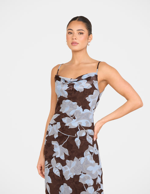 Marti  Cowl Neck Maxi Dress